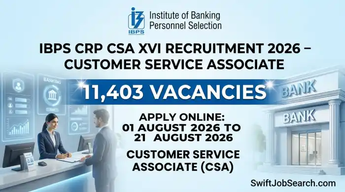 IBPS CRP CSA XVI Recruitment 2026 – Customer Service Associate Apply Online