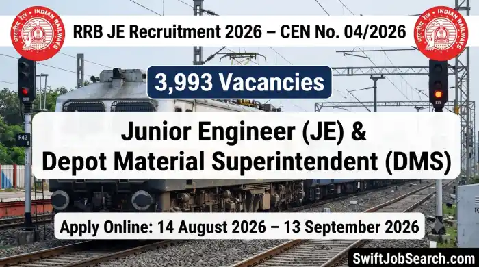 RRB JE Recruitment 2026 – Junior Engineer & Depot Material Superintendent Apply Online