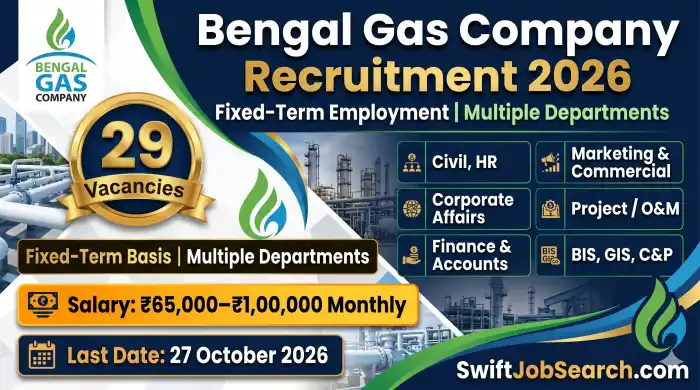 Bengal Gas Company Recruitment 2026 – 29 Vacancies