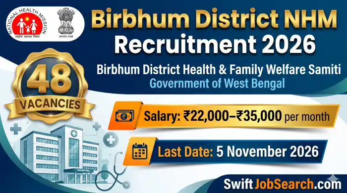 Birbhum District NHM Recruitment 2026 – Apply Online for 48 Posts