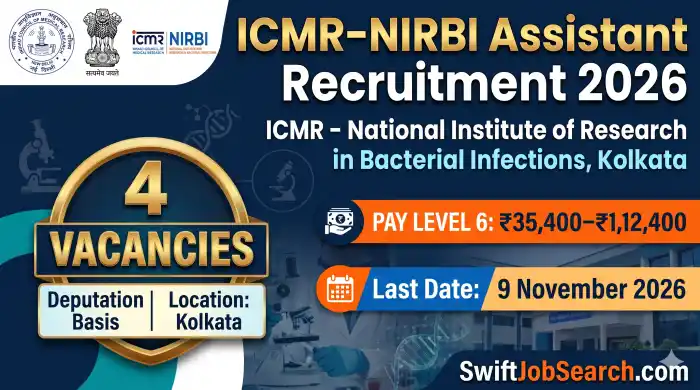 ICMR-NIRBI Assistant Recruitment 2026 – 4 Posts on Deputation