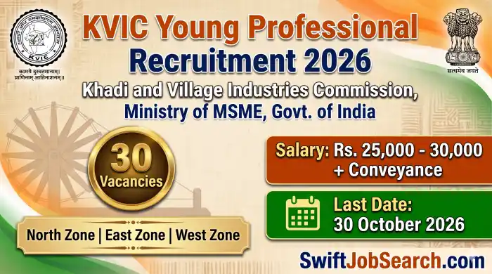 KVIC Young Professional Recruitment 2026 – Apply Online for 30 Posts (North, East & West Zone)