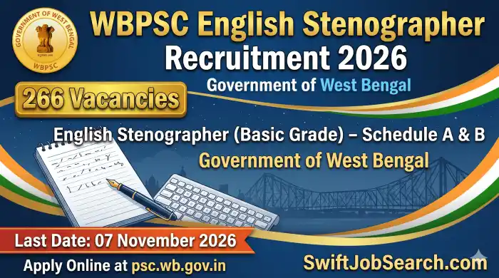 WBPSC English Stenographer Recruitment 2026 – Apply Online for 266 Posts